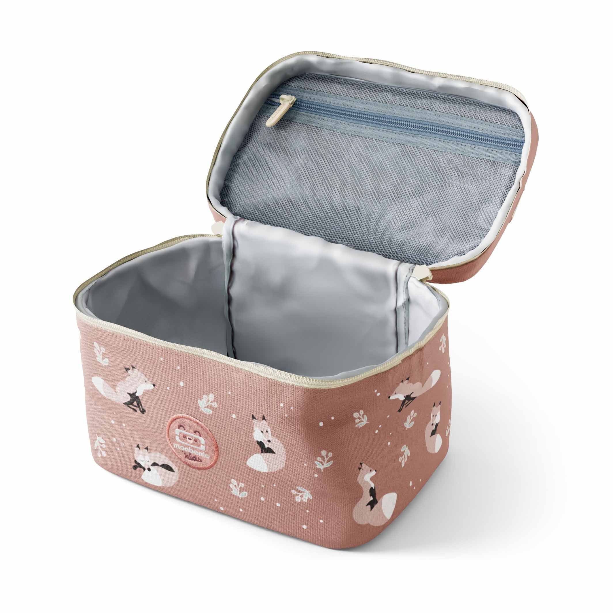 Innenansicht der MonBento Frosty Füchse Lunchbox – doppelwandige Isolierung für frische, gesunde Mahlzeiten auf Reisen.
