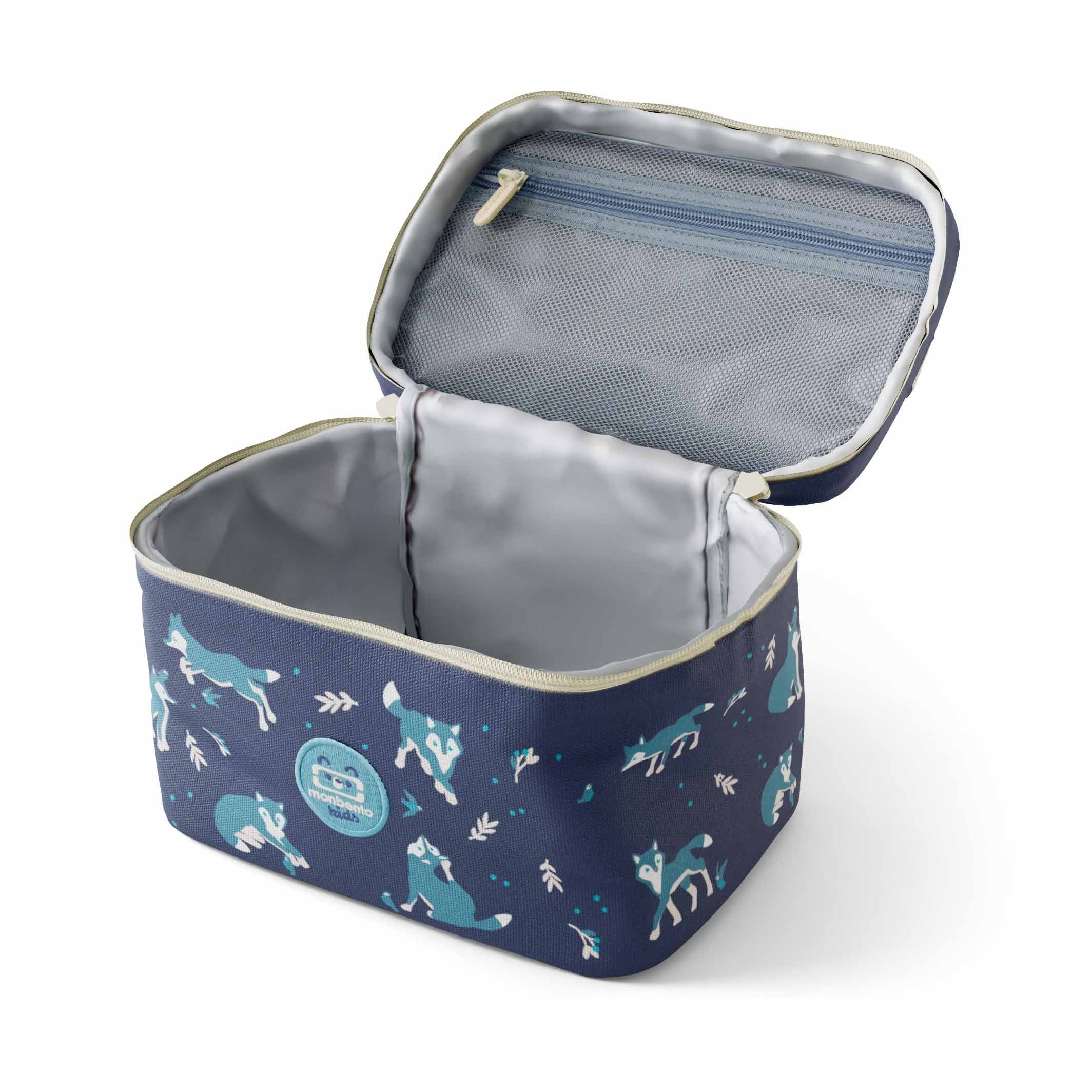Innenansicht der MonBento Frosty Lunchbox Wolf – doppelwandige Isolierung hält Speisen warm oder kühl, ideal für unterwegs.