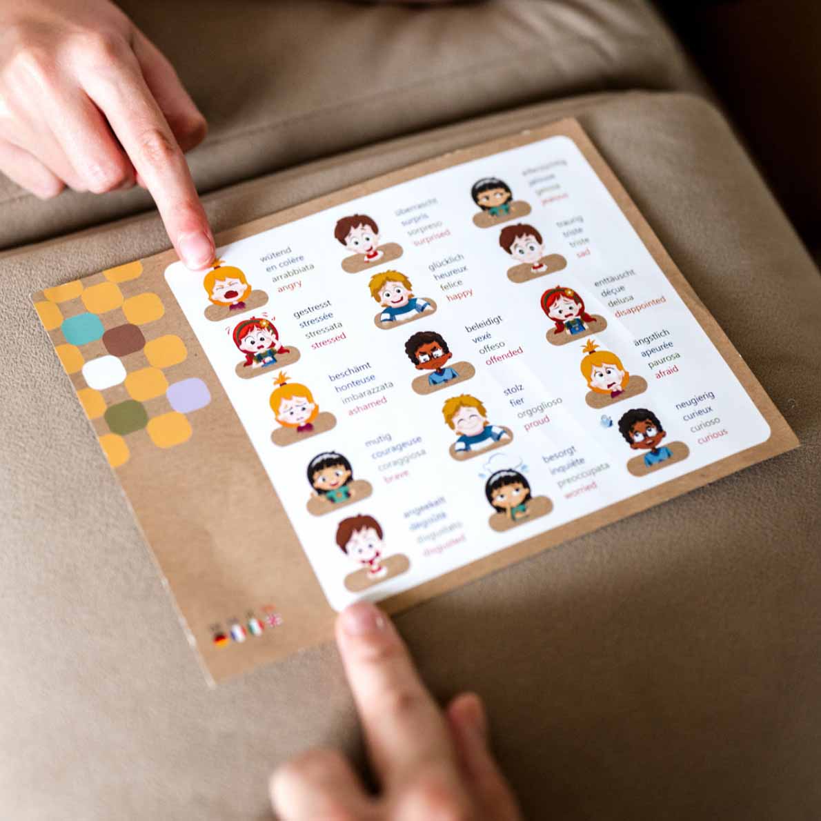 Emotionen erklärt und illustriert für das Kinder Memospiel
