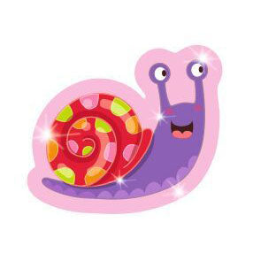 Krabbelkäfer Sticker Schnecke mit Glanzpunkten