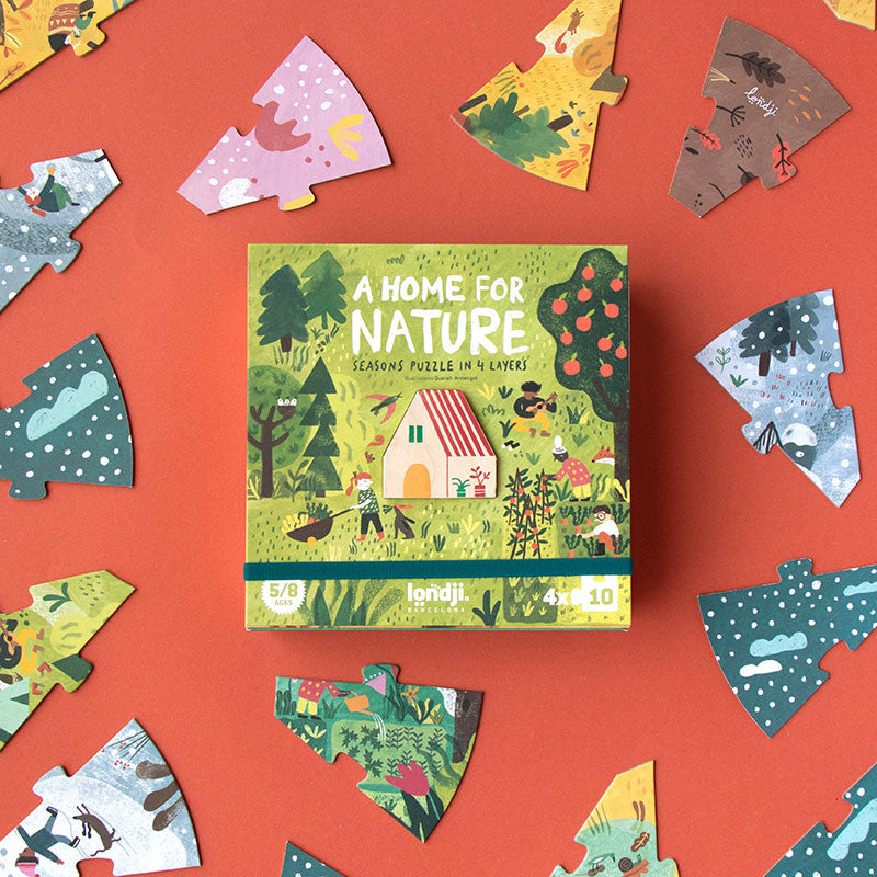 Puzzle A Home for Nature – Verpackung mit vier Jahreszeiten-Motiven