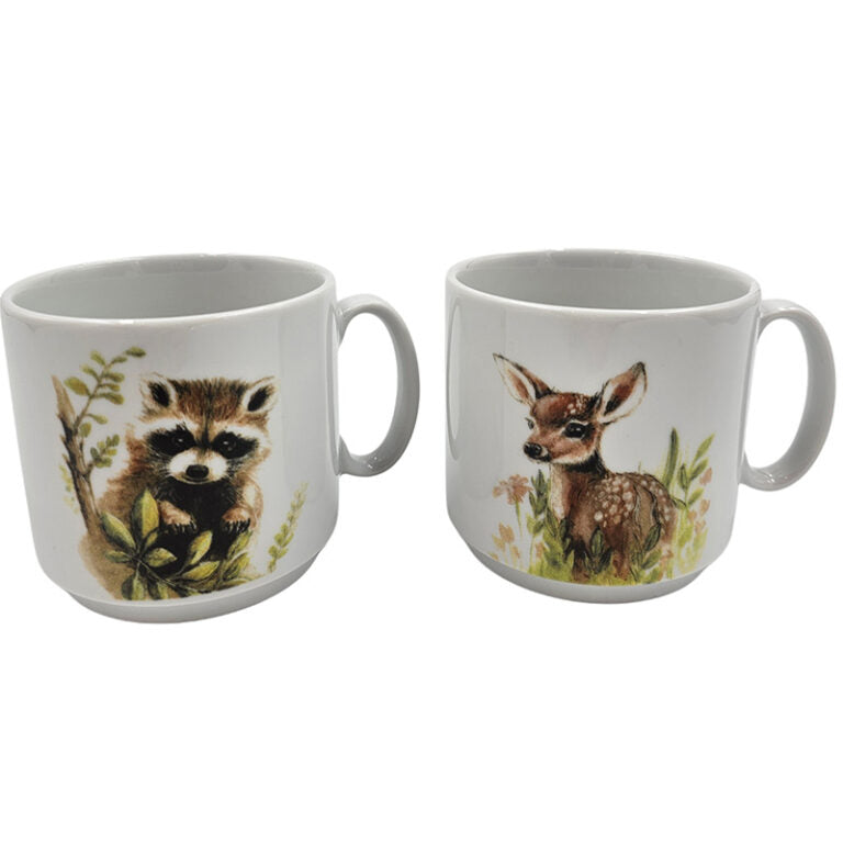 Zwei Porzellan Tassen aus der Serie Waldtiere