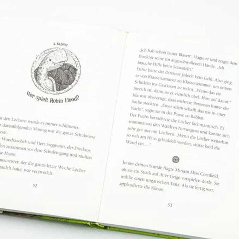 Buchseite: Kapitelanfang „Wer spielt Robin Hood?“ mit kleiner Zeichnung eines Bogenschützen – fortlaufender Text auf der rechten Seite.