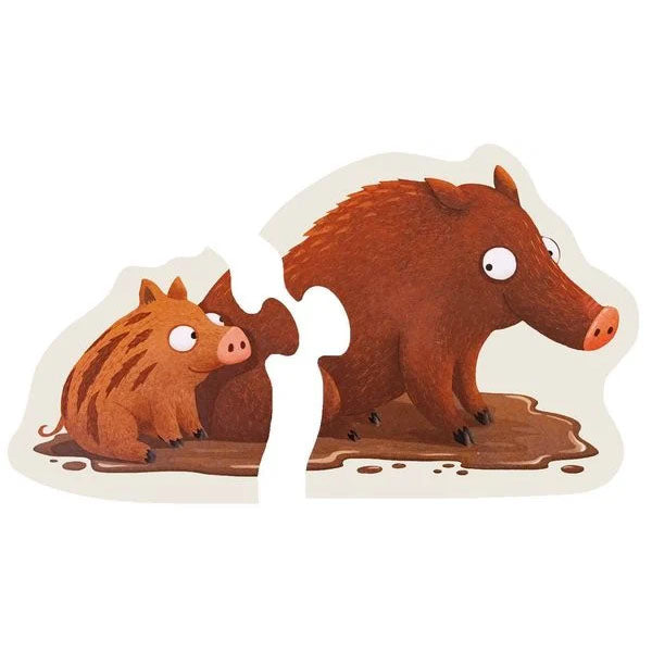 Puzzleteile mit Wildschwein aus dem Kinderpuzzle wer wohnt im Wald