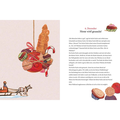 Inhaltsseite aus dem Buch 24 Wintergeschichten vom kleinen Fuchs