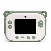 Rückansicht der Hoppstar Artist Kamera Laurel – zeigt Display und Tasten für kinderleichte Foto- und Druckfunktionen.