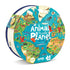 Runde Box des Londji „Animal Planet“ Puzzles, zeigt eine bunte Weltkarte mit vielen Tieren aus allen Kontinenten.