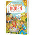 Buchcover Die wilden Rüben – Garten Nr. 8 in Gefahr von Dorthe Voss. Vier Kinder spielen im Garten: ein Mädchen sitzt in einer Schubkarre, zwei Kinder daneben, eines schaukelt auf einem Reifenschaukel. Im Hintergrund bunte Blumen, Bäume und eine kleine Piratenflagge.
