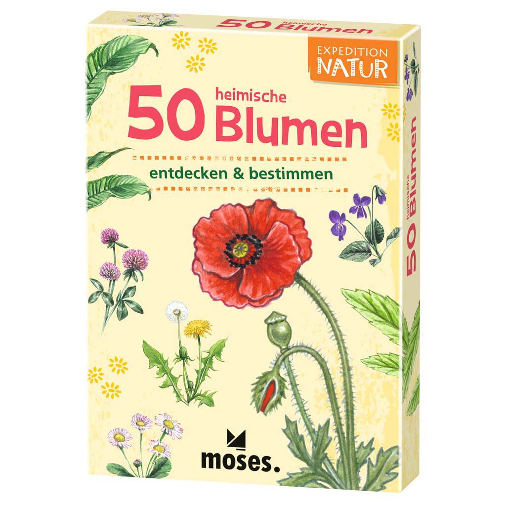 Verpackung der Entdeckerkarten für Kinder zum Thema 50 heimische Blumen