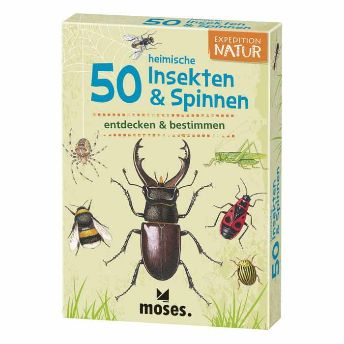 Verpackung der Entdeckerkarten &quot;50 heimische Insekten &amp; Spinnen&quot; für Kinder