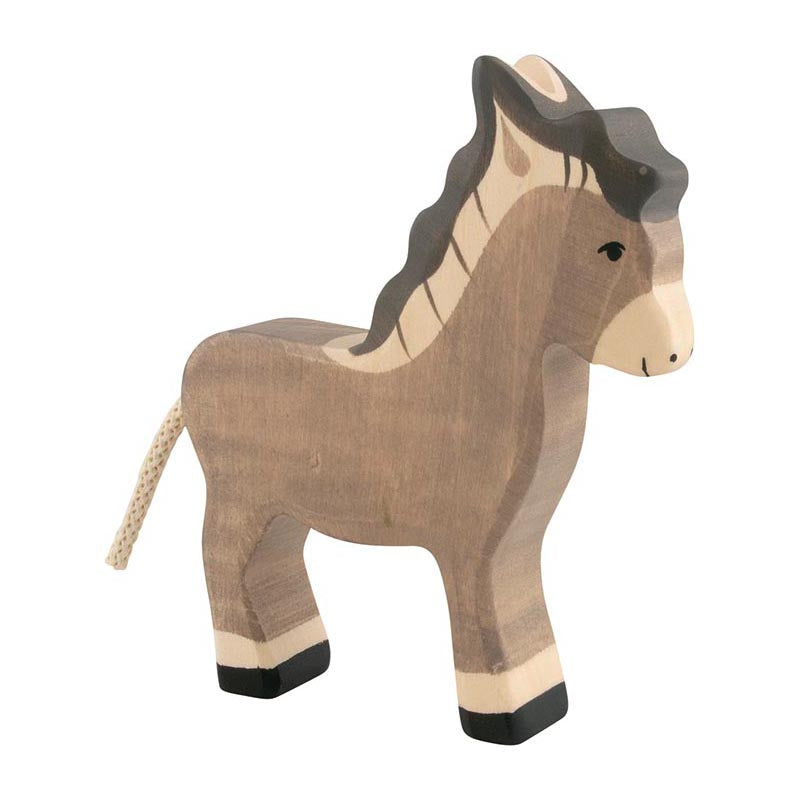 grosse graue Esel Holzfigur von Holztiger
