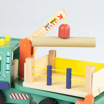 Detailansicht des Magnethebers des hochwertigen Forstlastwagens für Kinder