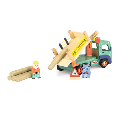 Gekippter Forstlastwagen - Holzspielzeug für Kinder - hochwertig hergestellt