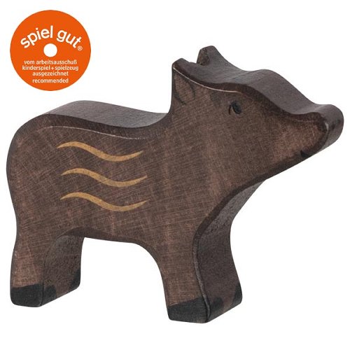 braune Frischling Holzfigur von Holztiger