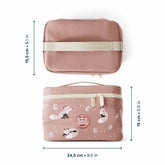 Maße der MonBento Frosty Füchse Lunchbox – isolierte Kinder Jausenbox in handlicher Größe, ideal für unterwegs.