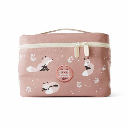 Frontansicht der MonBento Frosty Füchse Lunchbox – stylische, langlebige Kinder Bentobox für Schule und Freizeit.