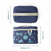 Maße der MonBento Frosty Lunchbox Wolf – kompakte, isolierte Bentobox für Kinder, perfekt für Rucksack oder Schultasche.