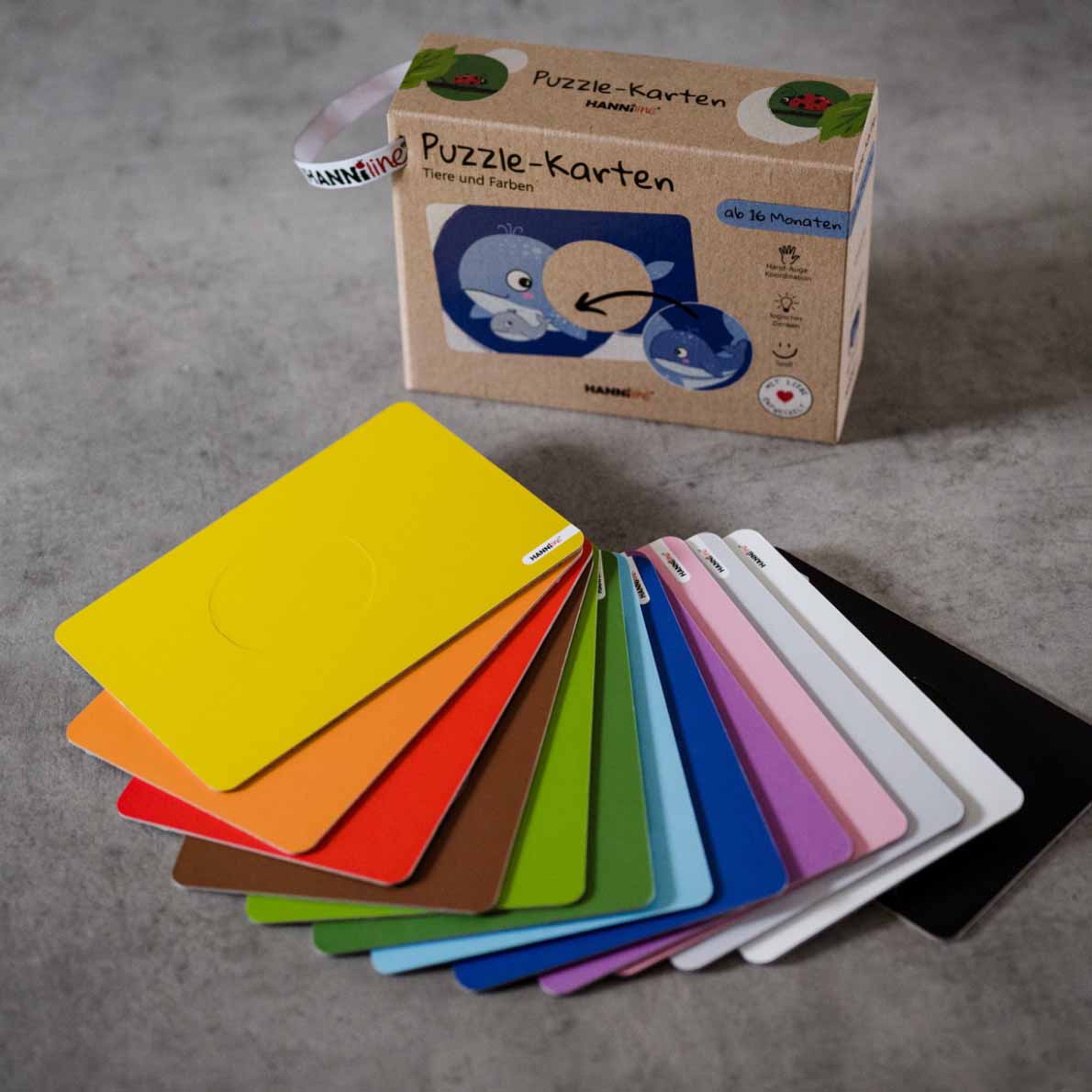 Farben erkennen mit den Puzzle Karten