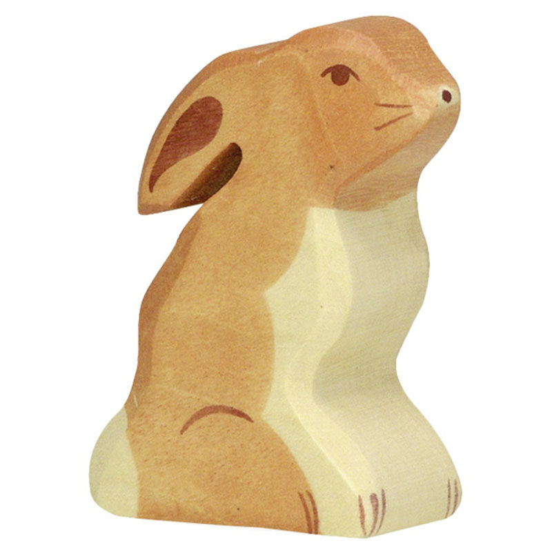 sitzende Hasen Holzfigur von Holztiger