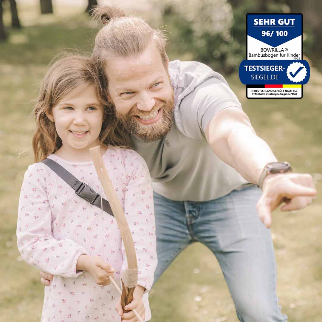 Holzbogen Set mit 10 Pfeilen, Köcher, 3 Zielscheiben