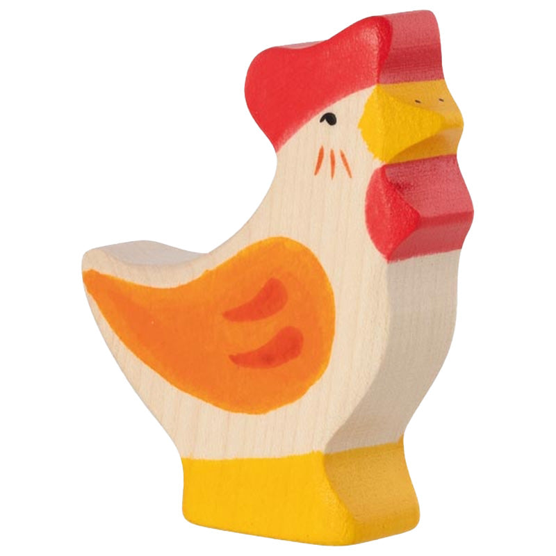 Huhn holzfigur von holztiger bunt bemalt