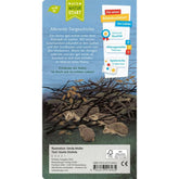 Illustration mehrerer kleiner Igel unter Ästen im Gras, Text mit Überschrift Allererste Tiergeschichte und Informationen zur Geschichte des Igels, Logos Mein Natur Start und FSC, Angaben zu Illustration Gerda Muller und Text Gisela Stottele, Verlag Ravensburger
