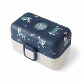 Seitliche Ansicht der MonBento Tresor Kinder Lunchbox Wolf – ergonomisch, leicht und auslaufsicher.