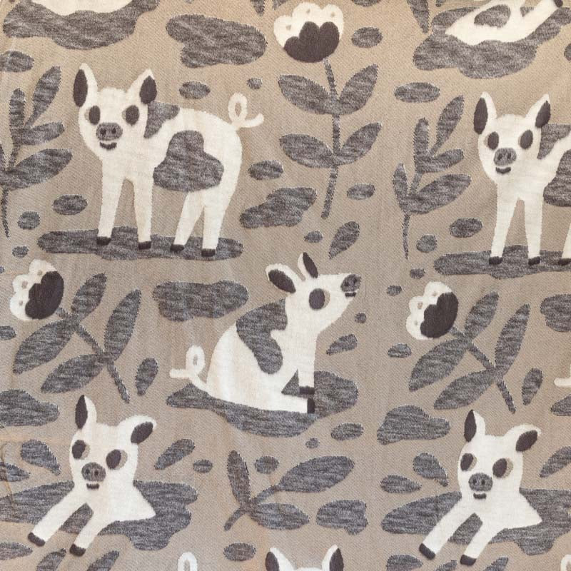 Gesamtmotiv einer Schweinderl Kuscheldecke