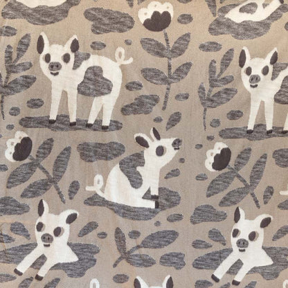 Gesamtmotiv einer Schweinderl Kuscheldecke