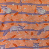 Gesamtmotiv der Waschbären Kuscheldecke