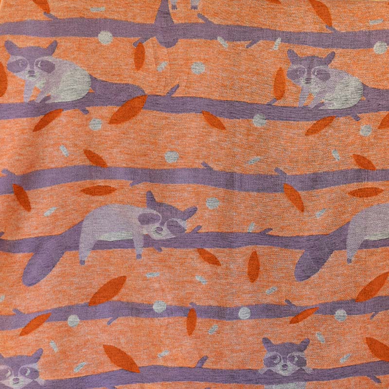 Gesamtmotiv der Waschbären Kuscheldecke