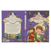 Buchrückseite und Umschlag: Gesamtabbildung des Buches mit Rückseite – zeigt Inhaltsbeschreibung, kleine Cover weiterer Bände und Illustrationen der Tiere.