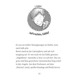 Buchseite: Kapitelanfang „Aufwachen, Eddie!“ – zeigt eine Zeichnung eines Jungen über dem Textanfang der Geschichte.