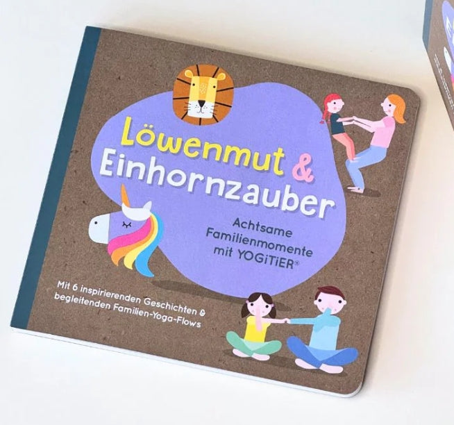 Titelbild des Yogabuchs Löwenmut &amp; Einhornzauber