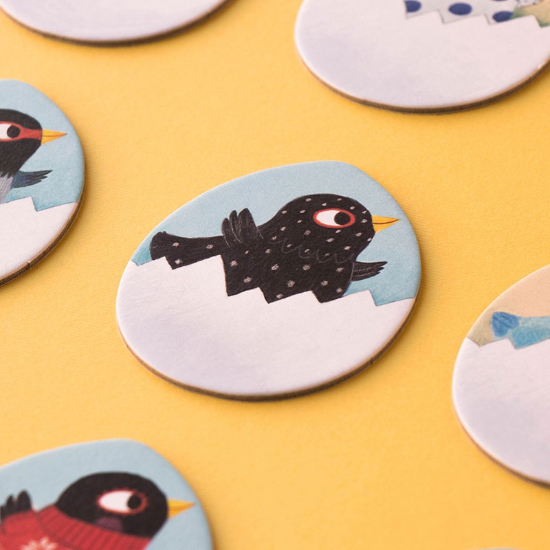 Nahaufnahme eines Küken-Plättchens aus Chicks and Chickens Memo