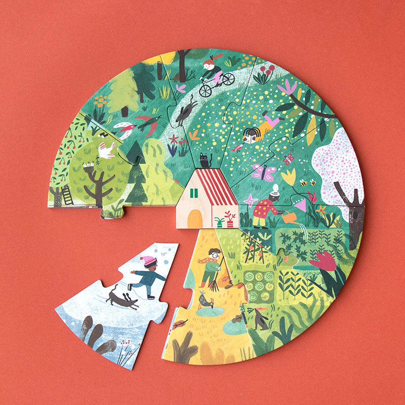 Inhalt des Puzzle A Home for Nature – FSC-Papier, Holz und Karton