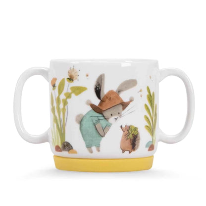 Kinderbecher Trois Lapins – Porzellan Trinklernbecher mit Griffen, ideal für Alltag und Kindergarten