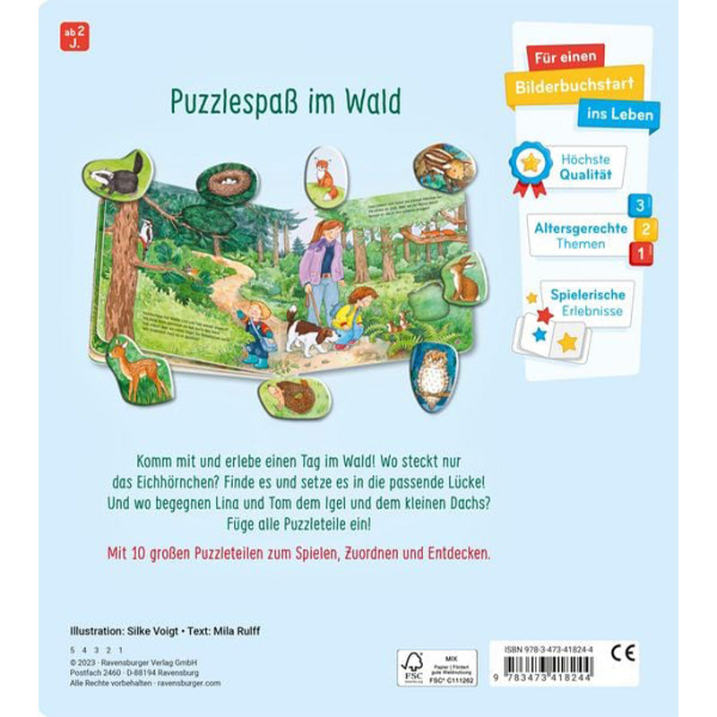 Mein großes Puzzle-Spielbuch - Wald