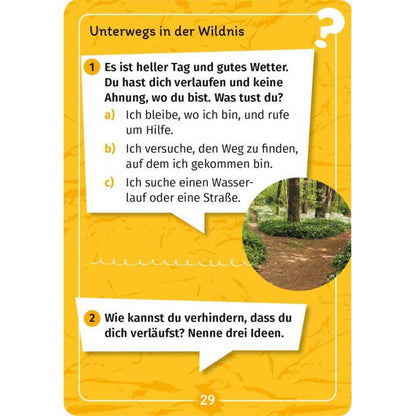 Inhaltsseite aus dem Spiel Outdoor Forscherquiz für Kinder
