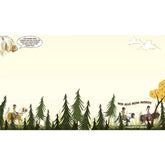 Mein Haferhorde Freundebuch – illustrierte Doppelseite mit Pferden im Wald