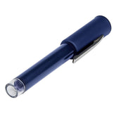 Mini-Teleskop & Mikroskop in blau, Nahaufnahme der Linse.