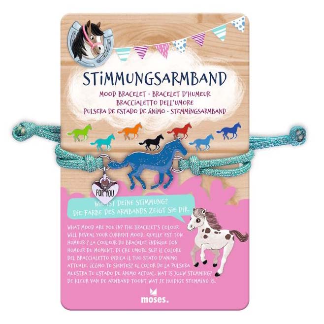 Verpackung des Stimmungsarmbands mit Pferd für Kinder