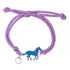 Lila Stimmungsarmband mit blauem Pferd
