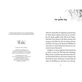 Erste Buchseite mit Kapitelbeginn „Der große Tag“, in dem Pina sich auf ihre Hexenprüfung vorbereitet.