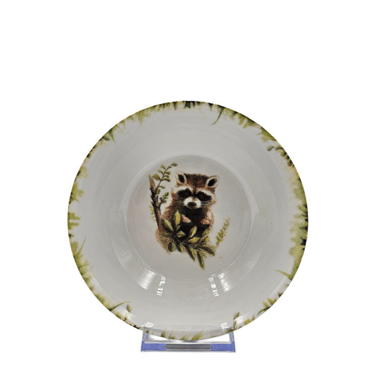 Porzellan Schüssel mit Waschbär für Müslis oder Suppen