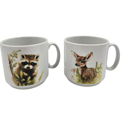 Zwei Porzellan Tassen aus der Serie Waldtiere