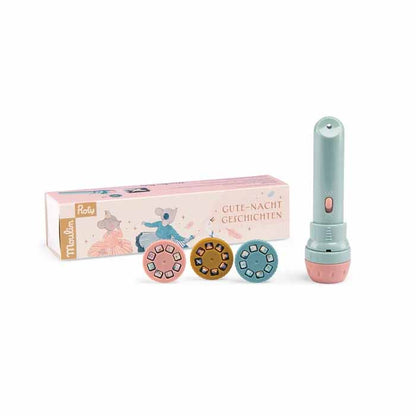 Projektionsleuchte und auswechselbare Blättchen der kleinen Tanzschule