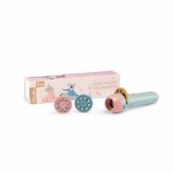 Projektionsleuchte und Verpackung der kleinen Tanzschule