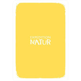 Rückseite der Spielkarten mit gelbem Hintergrund und Schriftzug „Expedition Natur“