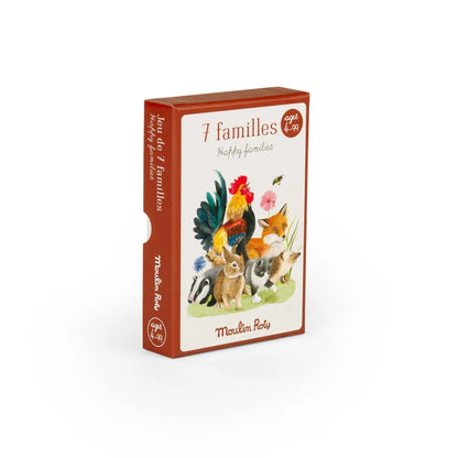 Verpackung des Quartettspiels 7 familles für Kinder